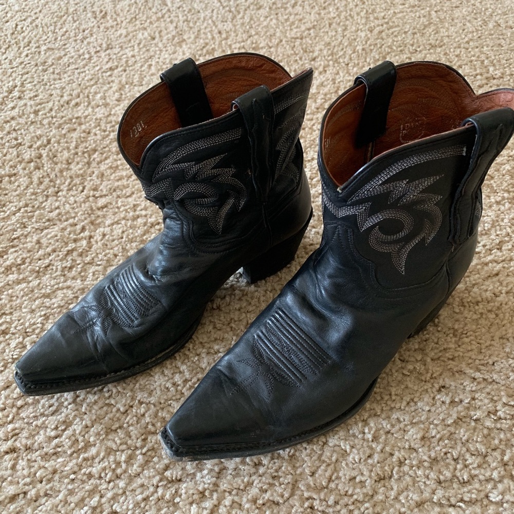 Black Ankle High Cowgirl Boots